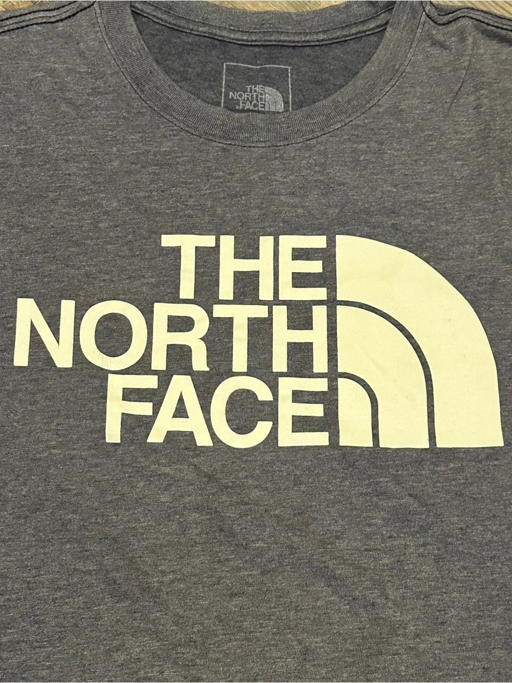 NWOT The North Face Men's Gray Logo Crew Neck T-Shirt Medium